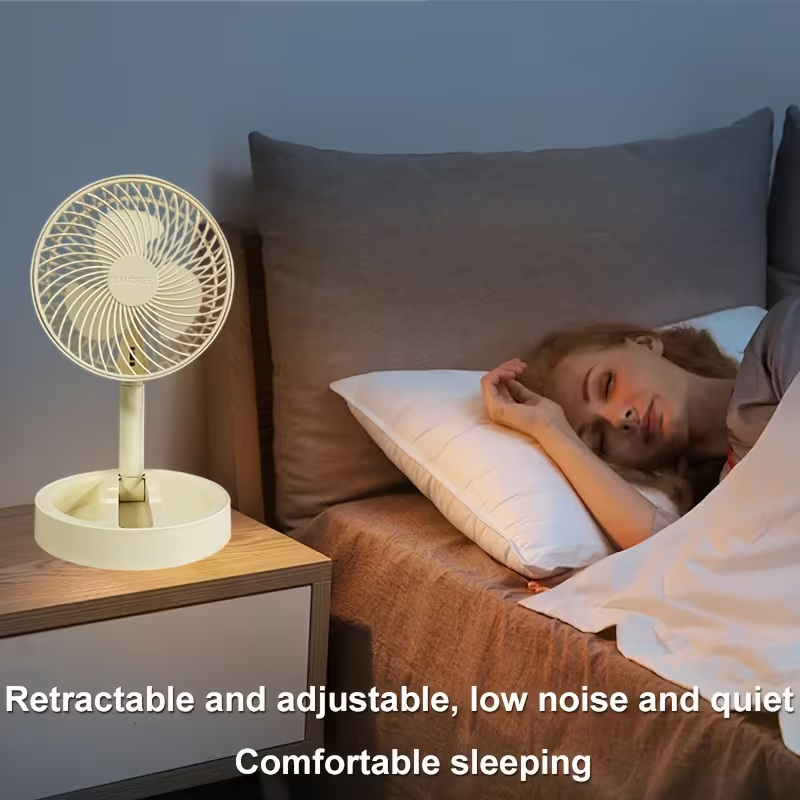 Rechargeable Portable Telescopic Folding Table Fan